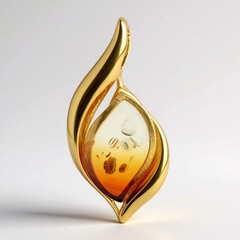 Ciondolo in argento con Ambra Sunrise Baltica