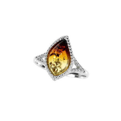 Bague en argent et Ambre baltique (dagen)