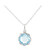 Himmelblauer Topas-Silberhalskette