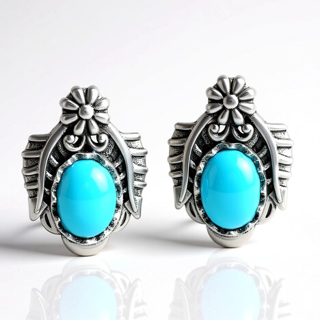 Orecchini in argento con Turchese Sleeping Beauty (Desert Chic)