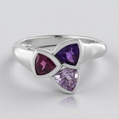 Anello in argento con Rodolite