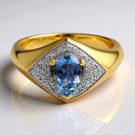 Anello in oro con Acquamarina Medina