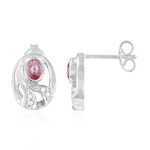 Padparadscha-Saphir-Silberohrringe