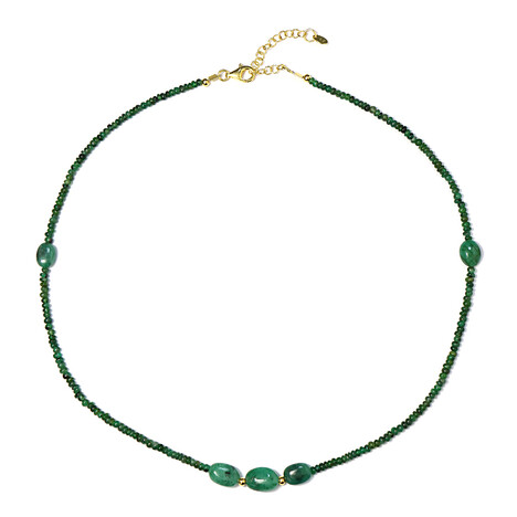 Sambia-Smaragd-Silberhalskette