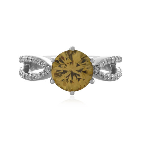 Anillo en plata con Zircón cognac