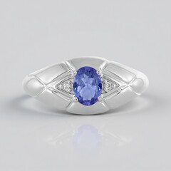 Anello in argento con Tanzanite