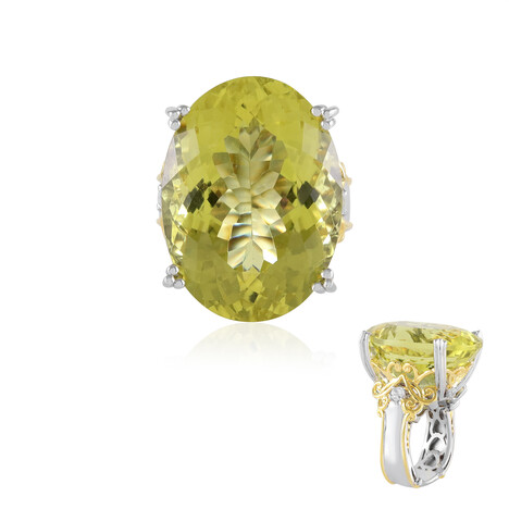 Ouro Verde-Quarz-Silberring (Gems en Vogue)