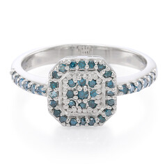 Zilveren ring met Fancy diamanten