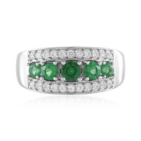 Zilveren ring met een Groene Apatiet