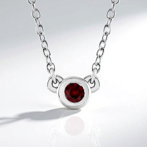 Collana in argento con Rubino Tanzania (Adela Silber)