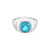 Bague en argent et Topaze Paraiba