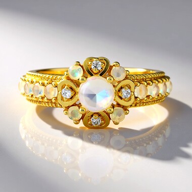 Anello in argento con Opale di Welo