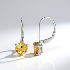 Orecchini in argento con Citrino
