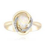 Brasilianischer Weißer Opal-Goldring