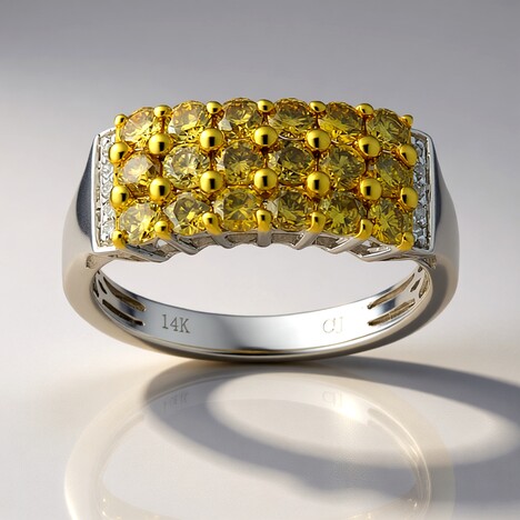 Anello in oro con Diamante Arancione SI2 (CIRARI)