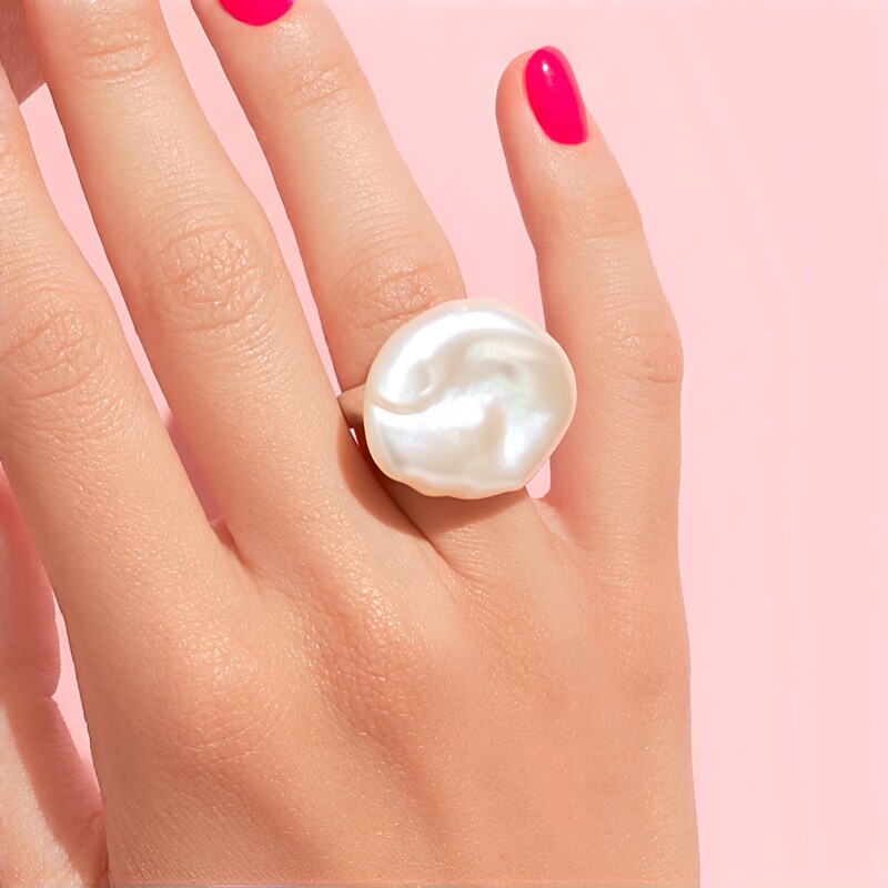 Anillo en plata con Perla Freshwater (TPC)