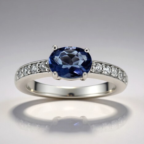 Anello in argento con Fluorite Cangiante