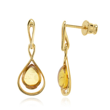 Boucles d'oreilles en argent et Ambre baltique (dagen)