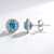 Boucles d'oreilles en argent et Topaze bleue de Paraiba