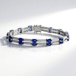 Bracciale in argento con Cianite del Nepal