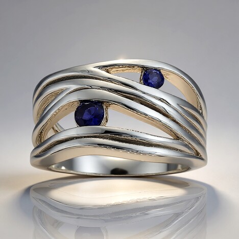 Anello in argento con Iolite (TPC)