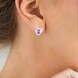 Rose de France Amethyst Silver Earrings