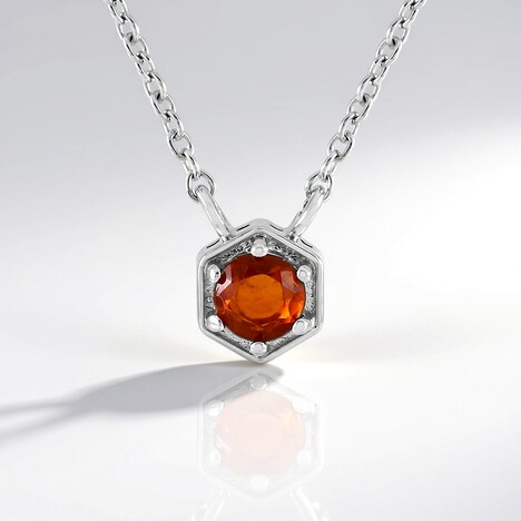 Collana in argento con Cianite Arancione
