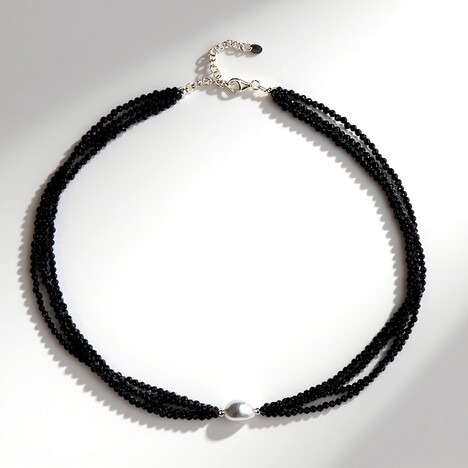 Collana in argento con Tormalina Nera