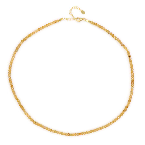 Collier en argent et Tourmaline jaune