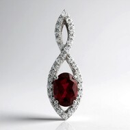 Colgante en plata con Turmalina rosa de Brasil (de Melo Essence)