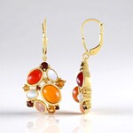 Boucles d'oreilles en argent et Cornaline (KM by Juwelo)