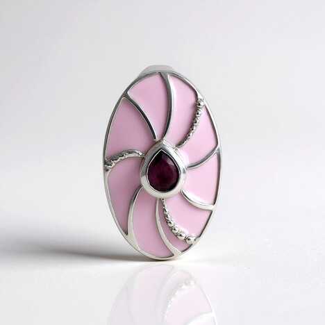 Ciondolo in argento con Rodolite (MONOSONO COLLECTION)