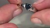 Anillo en plata con Topacio azul de Londres