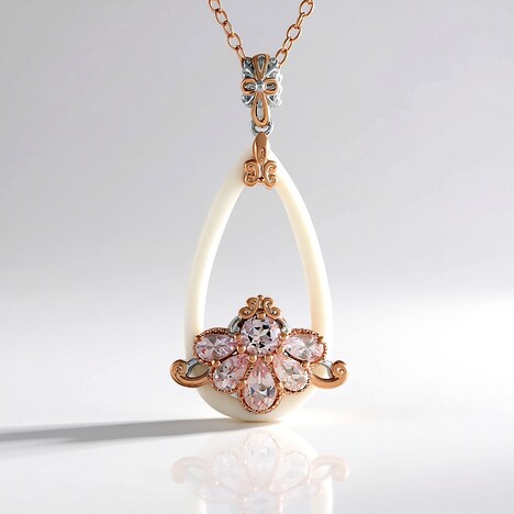 Collana in argento con Onice Bianca (Gems en Vogue)