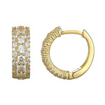 Boucles d'oreilles en argent et Zircon (Adela Silber)