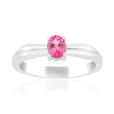 Brasilianischer Pinkfarbener Turmalin-Silberring (Pallanova)