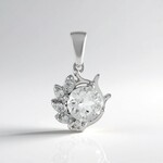 Ciondolo in argento con Topazio Bianco
