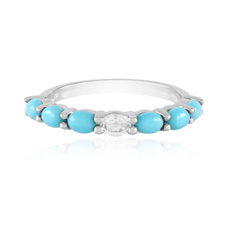 Anillo en plata con Turquesa bella durmiente (Faszination Türkis)