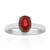 Bague en argent et Topaze rouge
