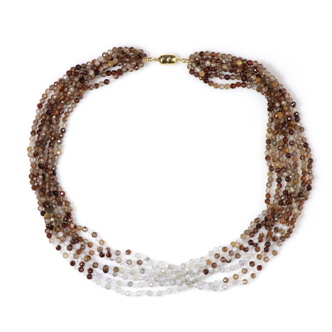 Collar en plata con Zircón cognac (Riya)