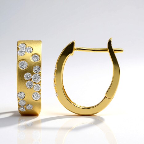 Orecchini in oro con Diamante I1 (H) (CIRARI)