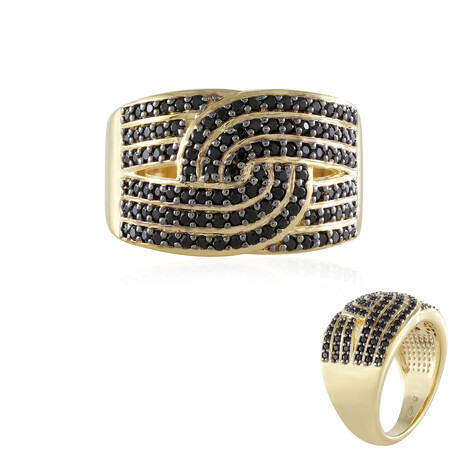 Schwarzer Spinell-Silberring