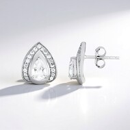 Boucles d'oreilles en argent et Zircon (de Melo Essence)
