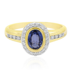 Anello in oro con Zaffiro Ceylon