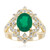 Zilveren ring met een groene kwarts