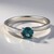 Anello in argento con Cianite Blu Foglia di Tè