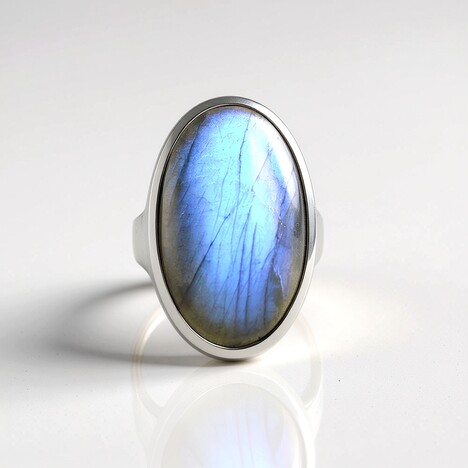 Anello in argento con Labradorite (MONOSONO COLLECTION)