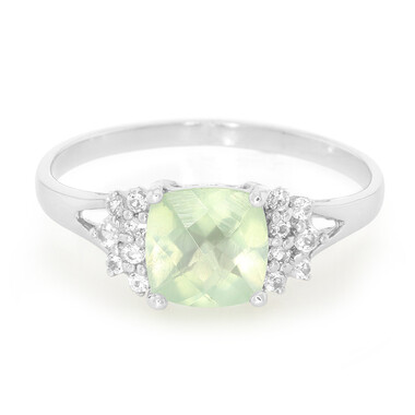Anello in argento con Prehnite