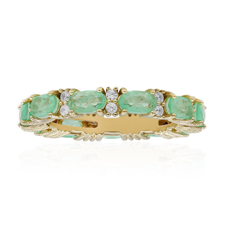 Anello in argento con Quarzo verde pastello