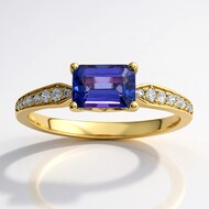 Anillo en oro con Tanzanita AAA (CIRARI)
